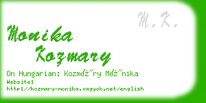 monika kozmary business card